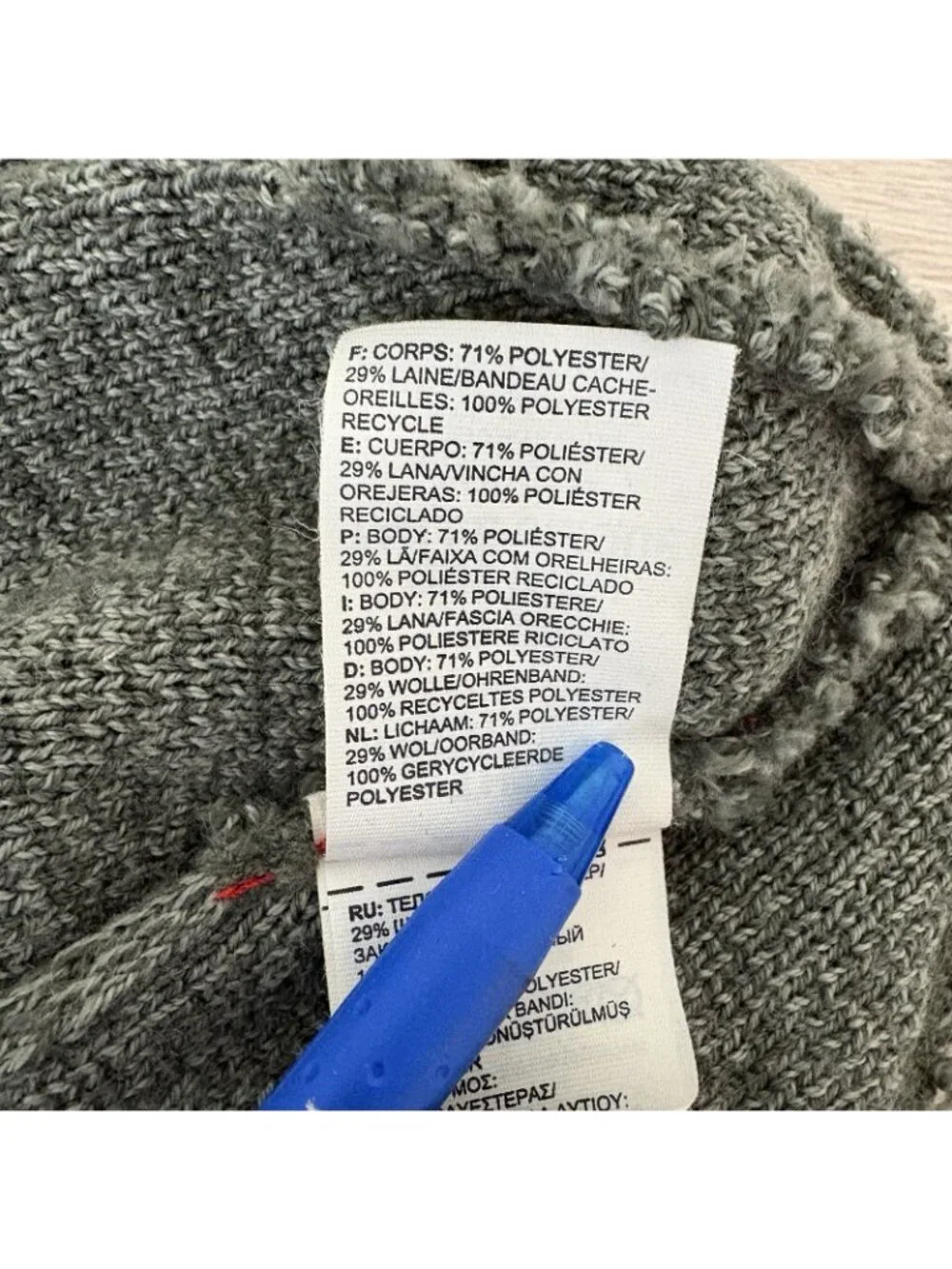The North Face Beanie Unisex One Size Green Knit Polyester Wool Hat